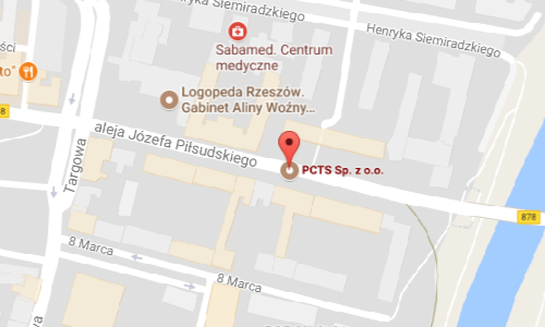 Mapa dojazdu PCTS Centrum Terapeutyczno Szkoleniowe Rzeszów